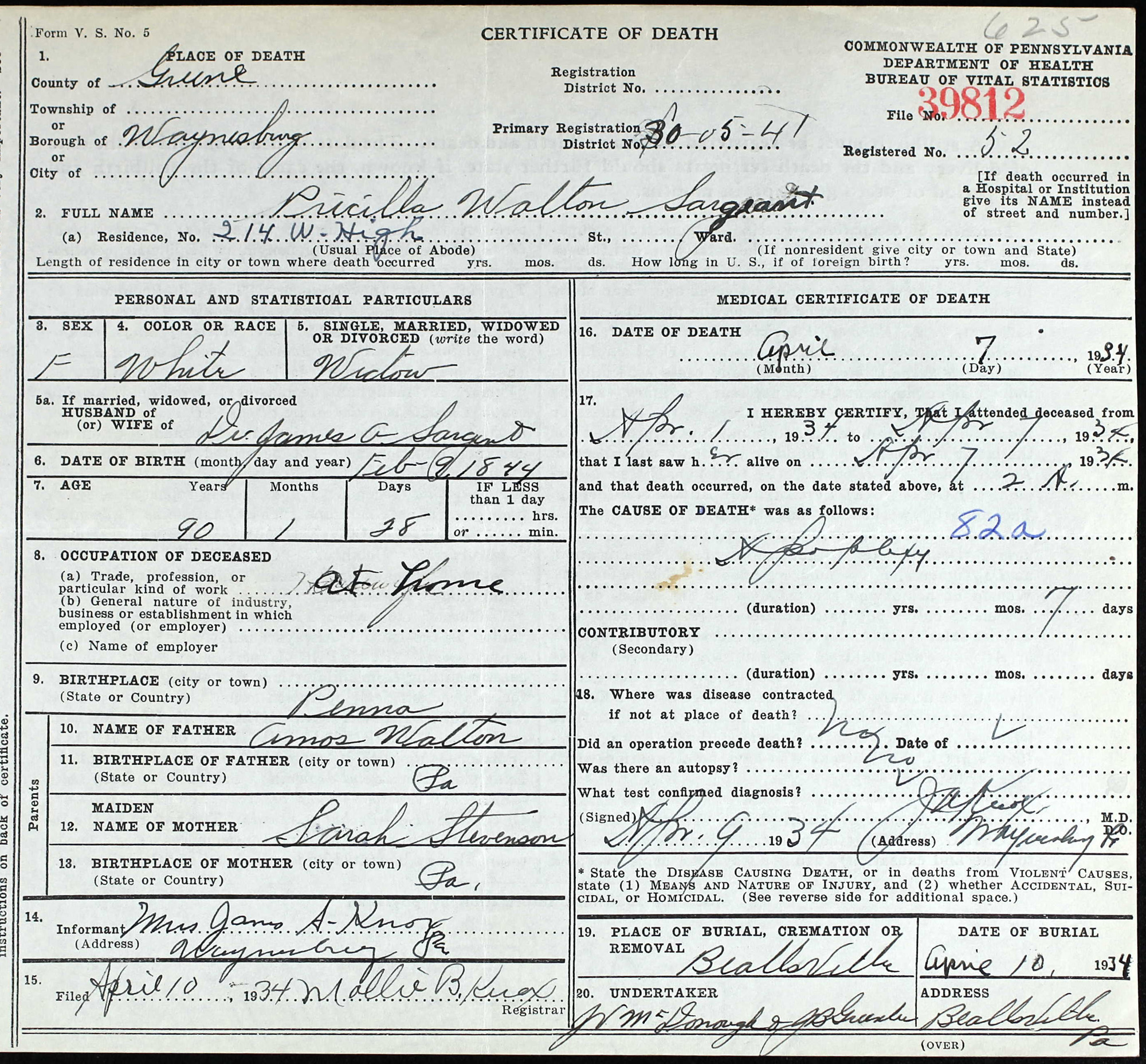 Priscilla Walton Sargeant